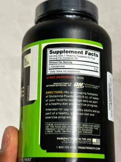 گلوتامین برند اپتیموم ناتریشن - تصویر 2